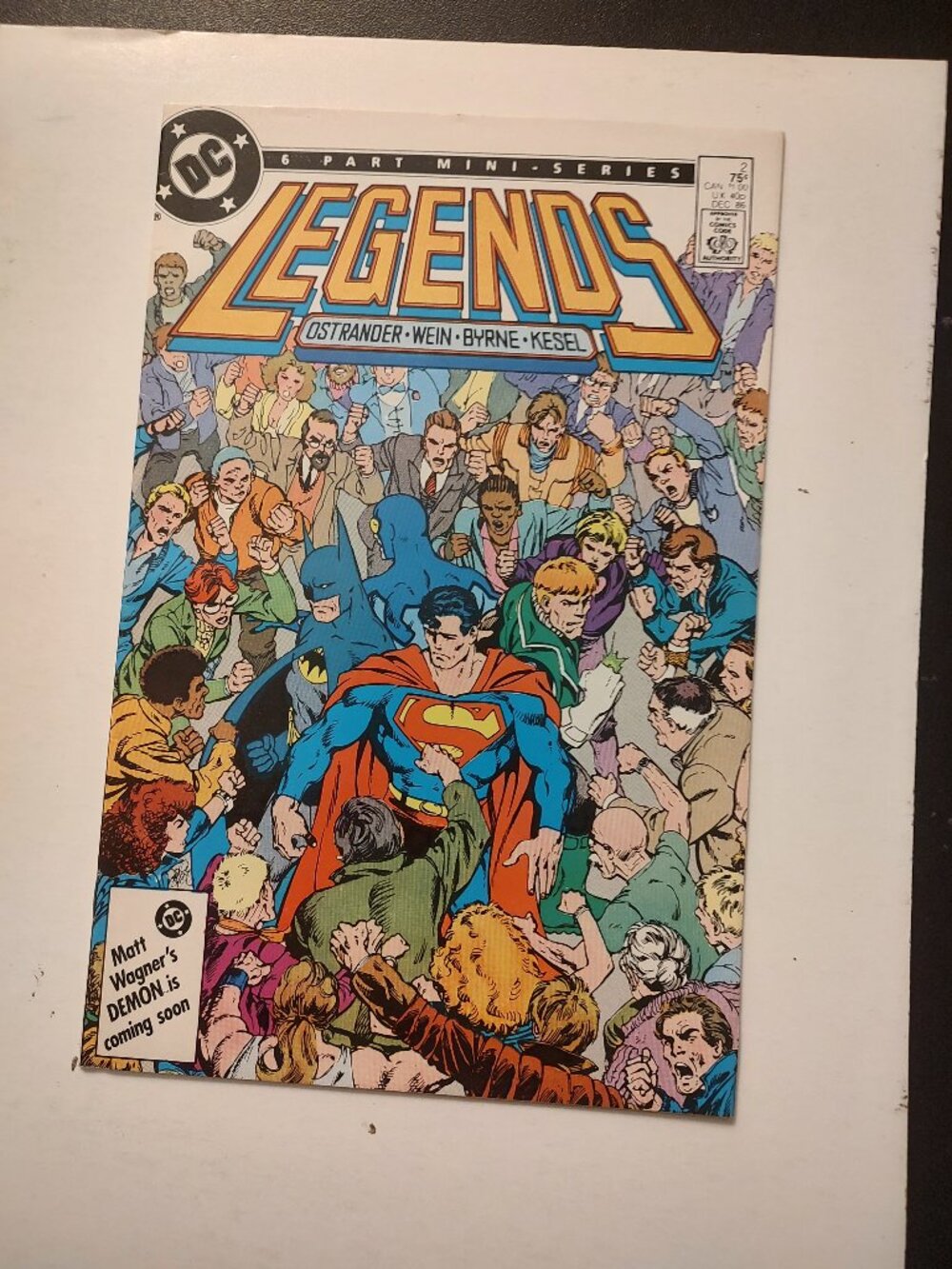 LEGENDS # 2 DC COMICS By Len Wein Pencils by John Byrne Inks by Karl Kesel